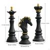 3 Pieces Chess Statues Chessmen Ornaments Crafts International Figurines Resin