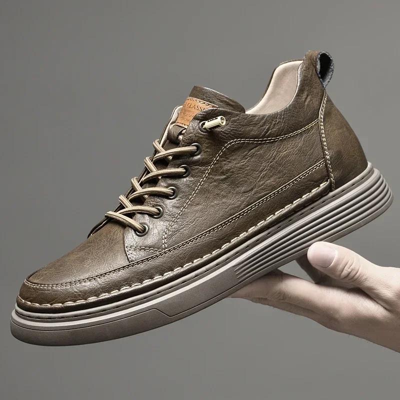 Herren Freizeitschuhe Mode Echte Leder Designerschuhe Komfort Sneaker Sapato Masculino Hombre Herrenschuhe