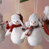 2pcs Red White Plush Snowman Doll Soft Christmas Tree Decorations  New Year Ornaments