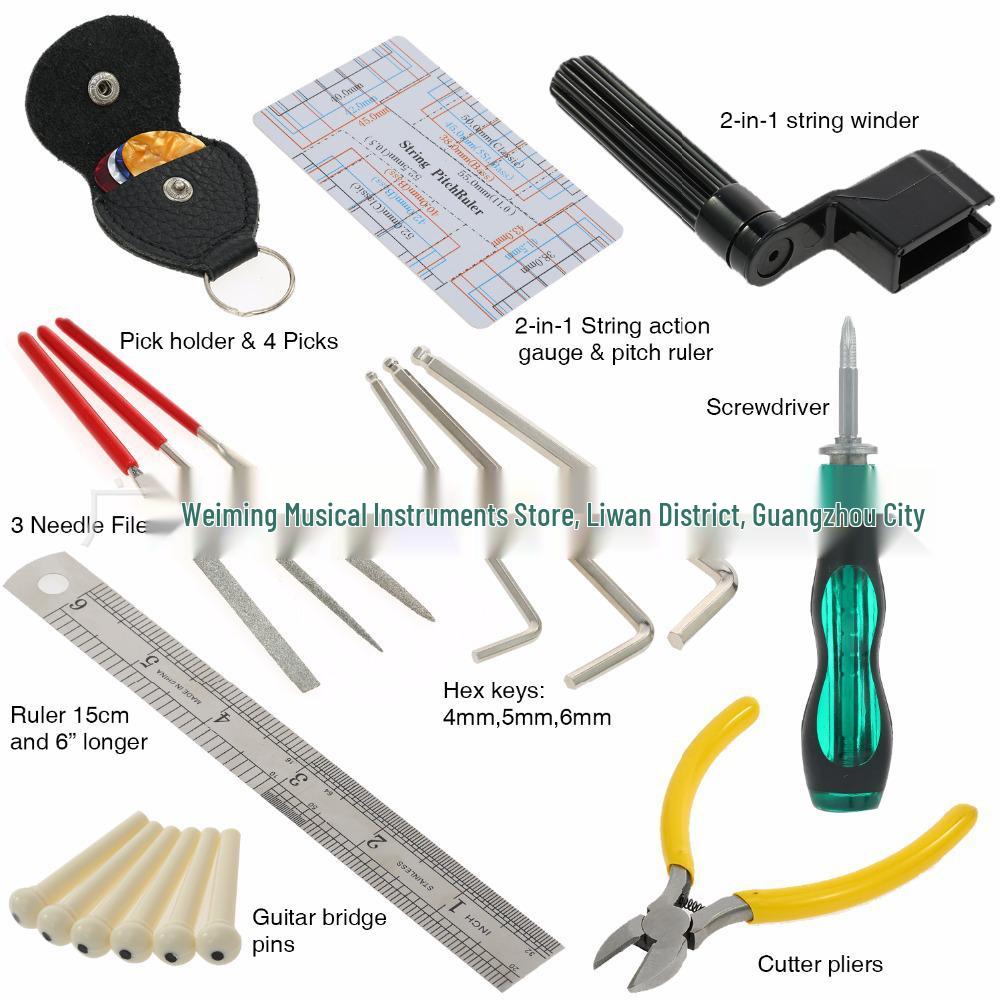 Guitar Maintenance & Repair Tool Kit with Tuning Wrench