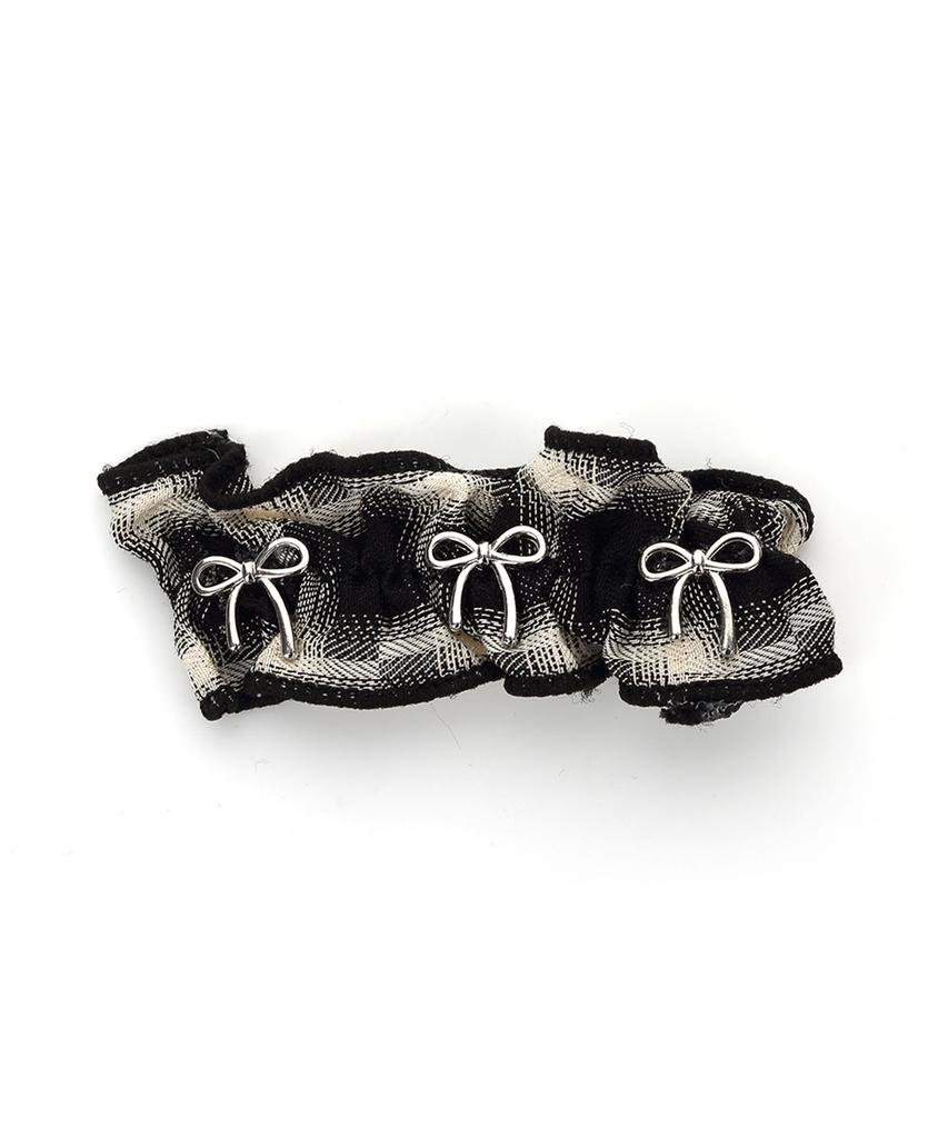 Charmy Trio Ribbon Check Hairpin