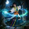 Reverse1999 Liang Yue Cosplay Kostuum Met Satijnen Stof Voor Anime Rollenspel