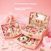 Dimoarch Jewelry Box, Princess Play Toy, DIY Accessories, Beading, Dress-Up, Hair Clips, Hair Rings, Ring Storage Box