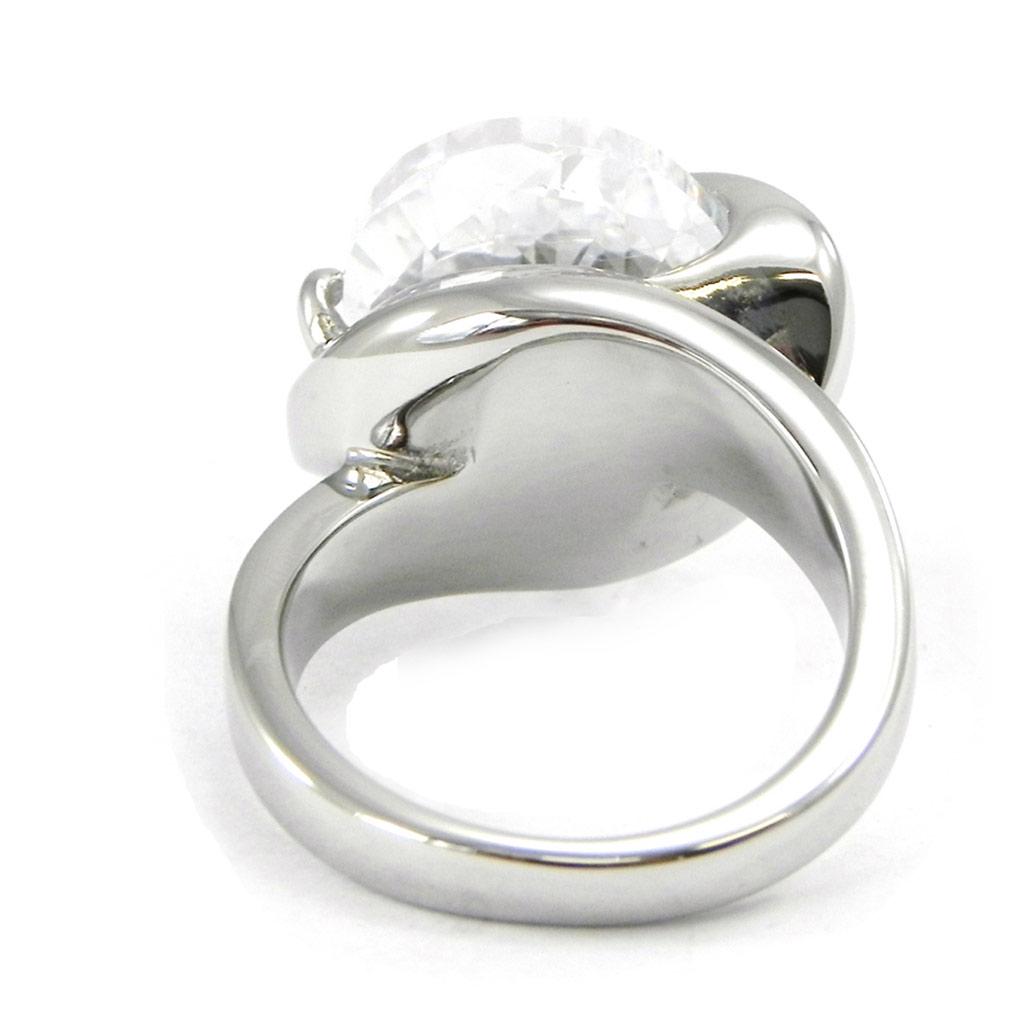 White 'Angela' Steel Ring