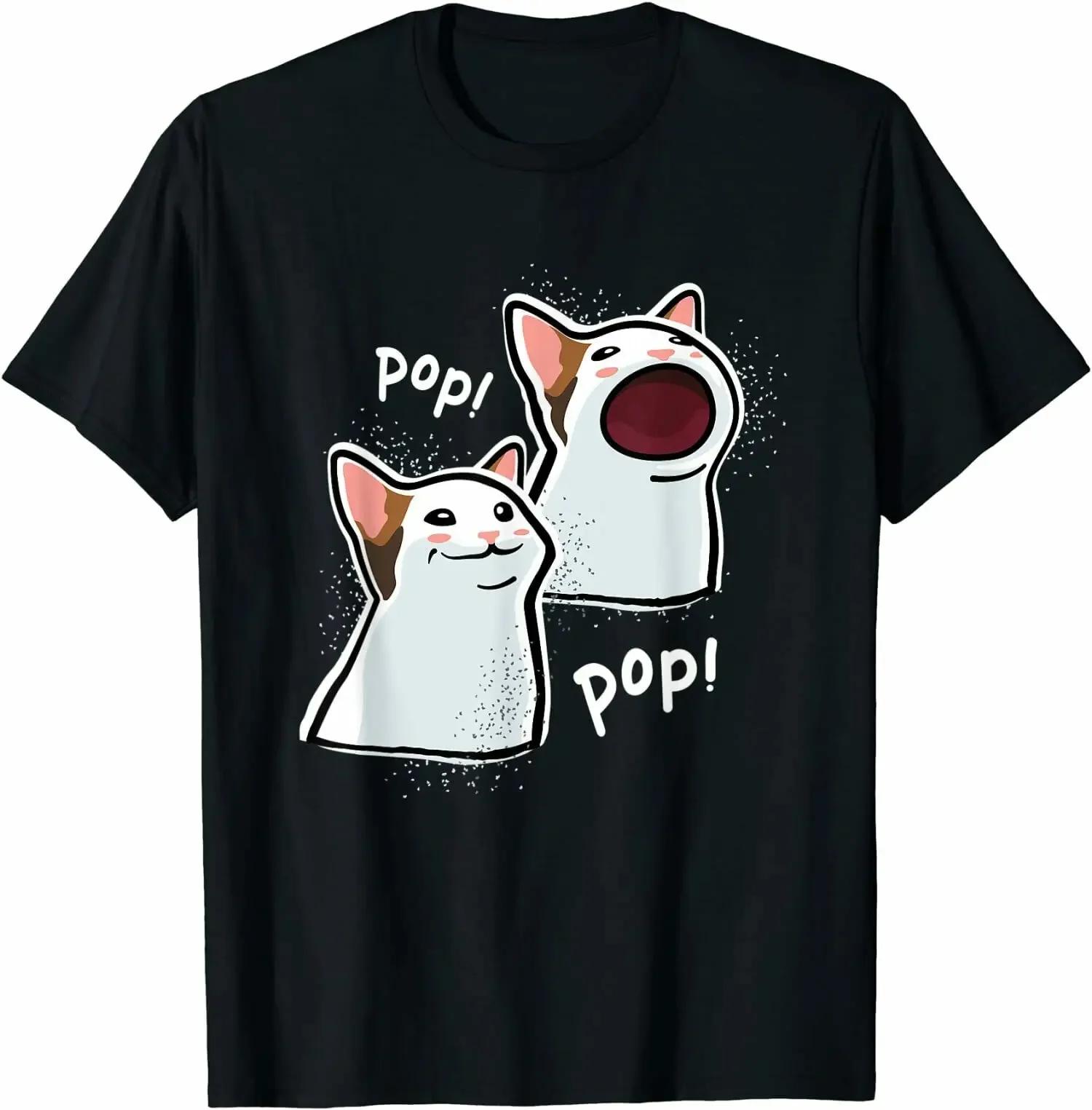 Cat TShirt Funny Graphic Tee Breathable Cotton Short Sleeve Crew Neck Casual for Unisex S