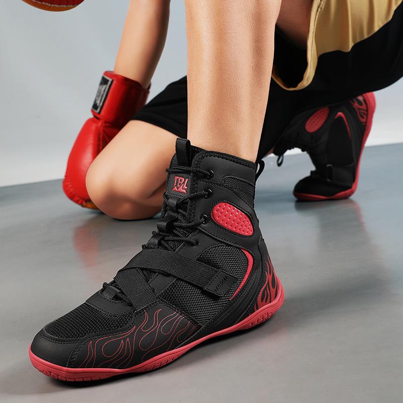 New men's and women's non-slip and anti-drop boxing shoes, combat training, lightweight and wear-resistant wrestling shoes