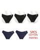 FINETOO 5Pcs/Set Women Cotton Panties Female Underwear Solid Color Underpants Sexy Lingerie Knickers for Woman Briefs Intimates