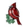 Oil Dripping Red Bird Brooch Enamel Bird Shape Lapel Pin Sweater Cardigan Coat Business Suit Clothing Accessories Jewelry Gift for Men Women
