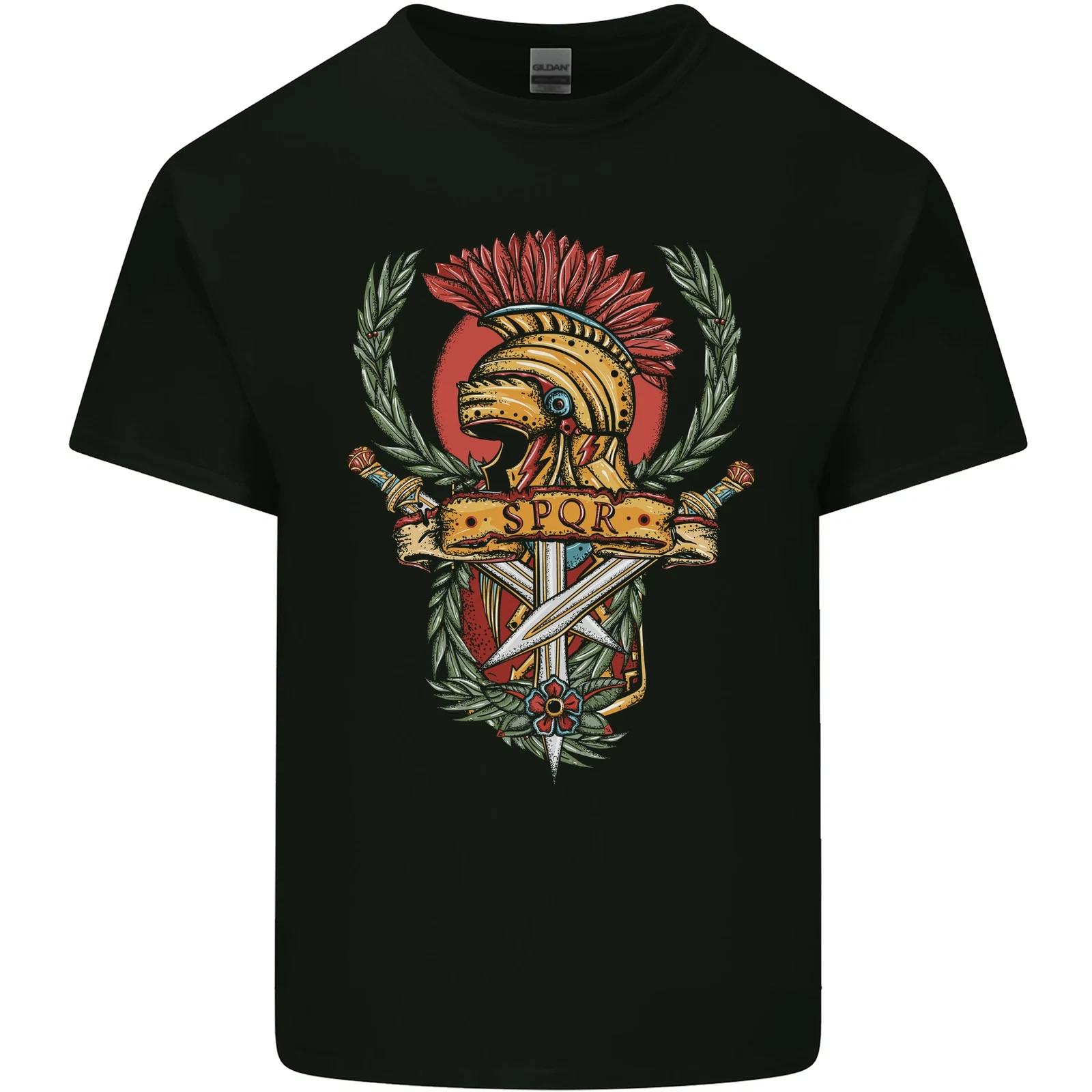 SPQR Helmet Gym Bodybuilding Training Top Kids T-Shirt Childrens 4XL