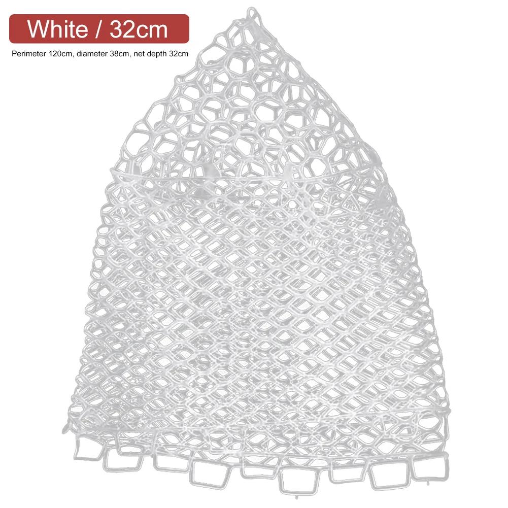 Replacement Collapsible Fishing Net Wear-resistant Rubber Mesh Fish Catch Trap Landing Multifunctional Dip Net 32 40 55cm