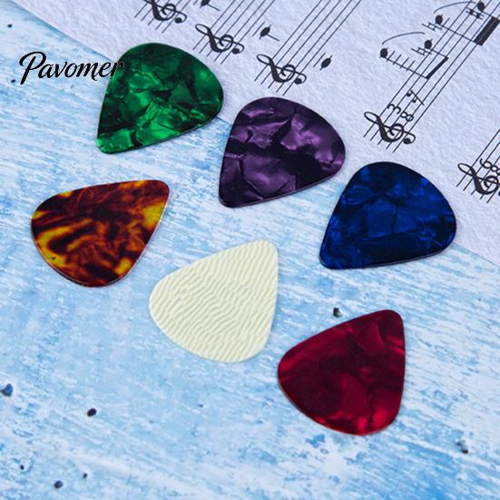0.5mm Guitar Picks 30Pcs Plectrums 0.75mm 1.0mm Thin Variety Colorful Ukulele Love Heart Celluloid for Bass Electric Acoustic Guitars