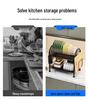Kitchen Countertop Dish Drying and Storage Rack with Basket for Plates and Utensils