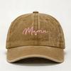 Adjustable Mama Heart Caps Washed Cotton Baseball Cap Fashion Sport Visors Cap  Gifts