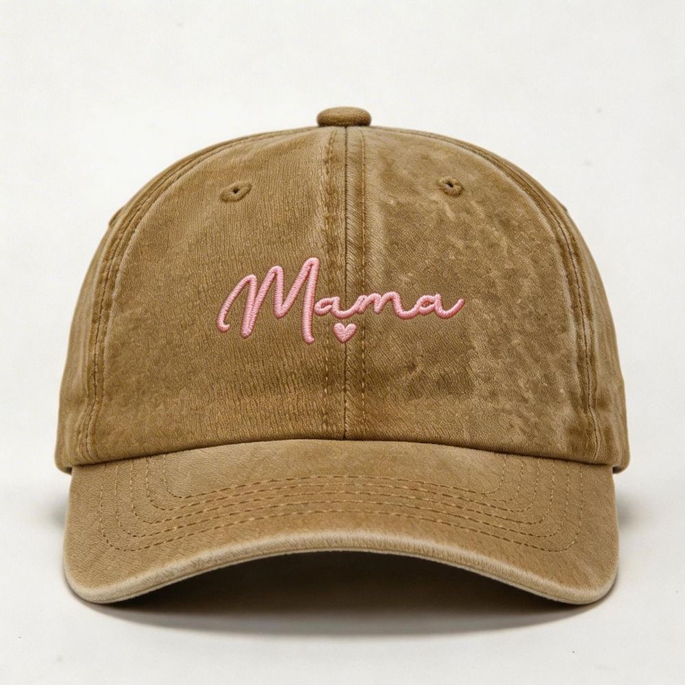 Adjustable Mama Heart Caps Washed Cotton Baseball Cap Fashion Sport Visors Cap Gifts