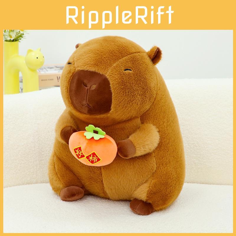 Plush Toy Capybara Cute Cartoon Hugging Persimmon Girl Kid Birthday Gift Holiday