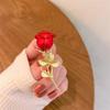 New Trend Red Rose Brooches for Women Gold Metal Pins Bohemian Flower Brooch for Wedding Party Cloting Accessories