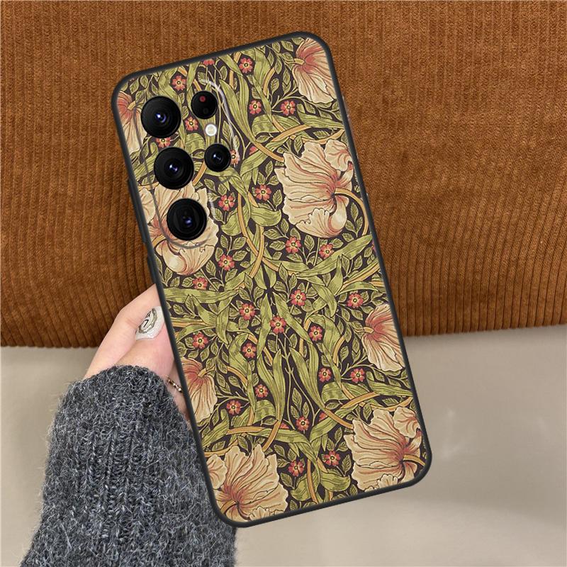 William Morris Phone Case For Samsung Galaxy S25 Ultra S9 S10 S20 FE S21 S22 S23 Plus S24 Ultra Back Cover