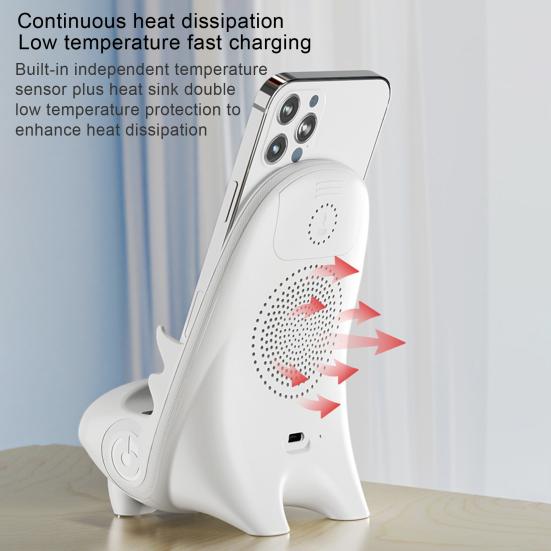 Portable Wireless Charger Mini Charging Station Wide Compatible Phone Stand Holder Bracket