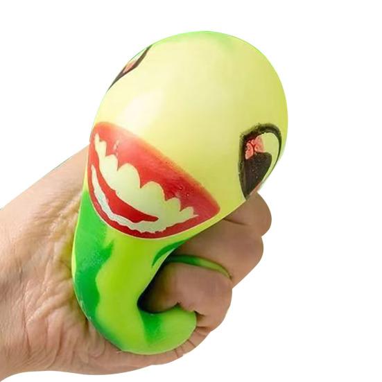 Stress Relief Simulation Cucumber Toy Anti-Anxiety Cartoon Watermelon Squeeze Toy Stretchy Vegetable Fidget Sensory Toy Office Worker Gift