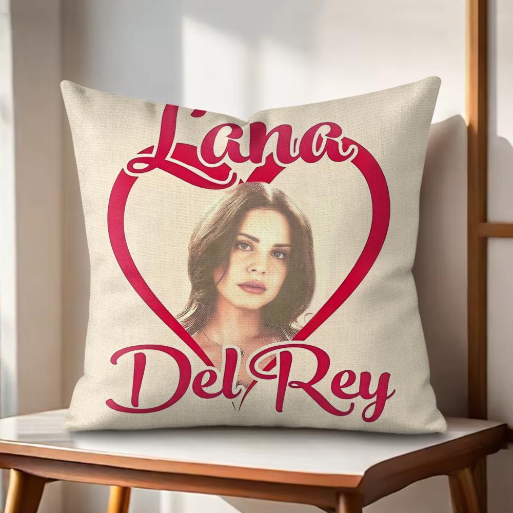 LLana DDel RRey Cushion Cover Natural Linen Organic Fabric DoubleSided Printing Couch Pillow Covers Home Decor