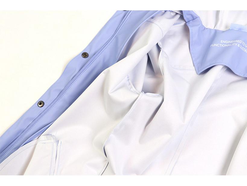 Umweltfreundlicher Damen PU Trenchcoat in mittlerer Länge für Wandern und Freizeit