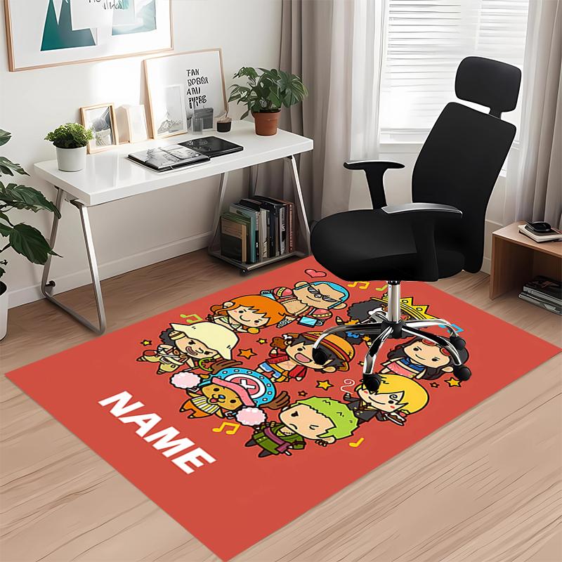 Custom Name One Piece Printed Carpet, for Office Chair Living Room Bedroom Kitchen Room Decor Gifts.