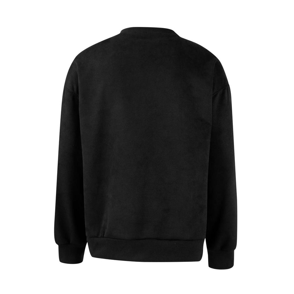 Men's Deer Skin Velvet Hoodie - Autumn/Winter Casual Round Neck Pullover