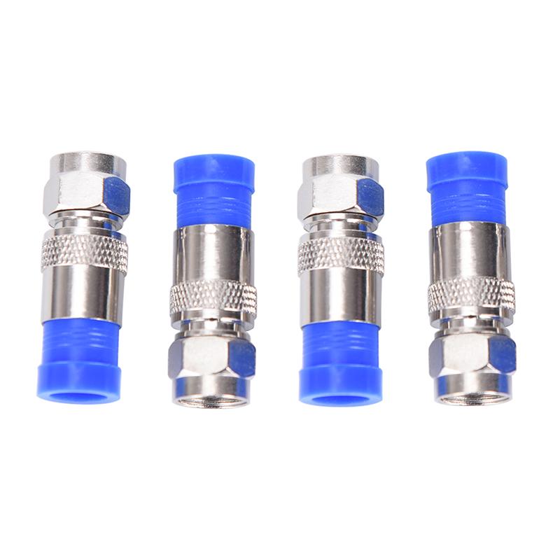 10X Rg6 F Kompression Stecker Koax Kabel Koaxial Fitting Kompression Werkzeug Set