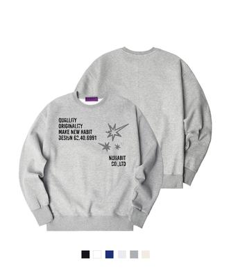 NUHABIT N/H Starry Oversized Fleece-Lined Sweatshirt (Som4-4Nh1281)