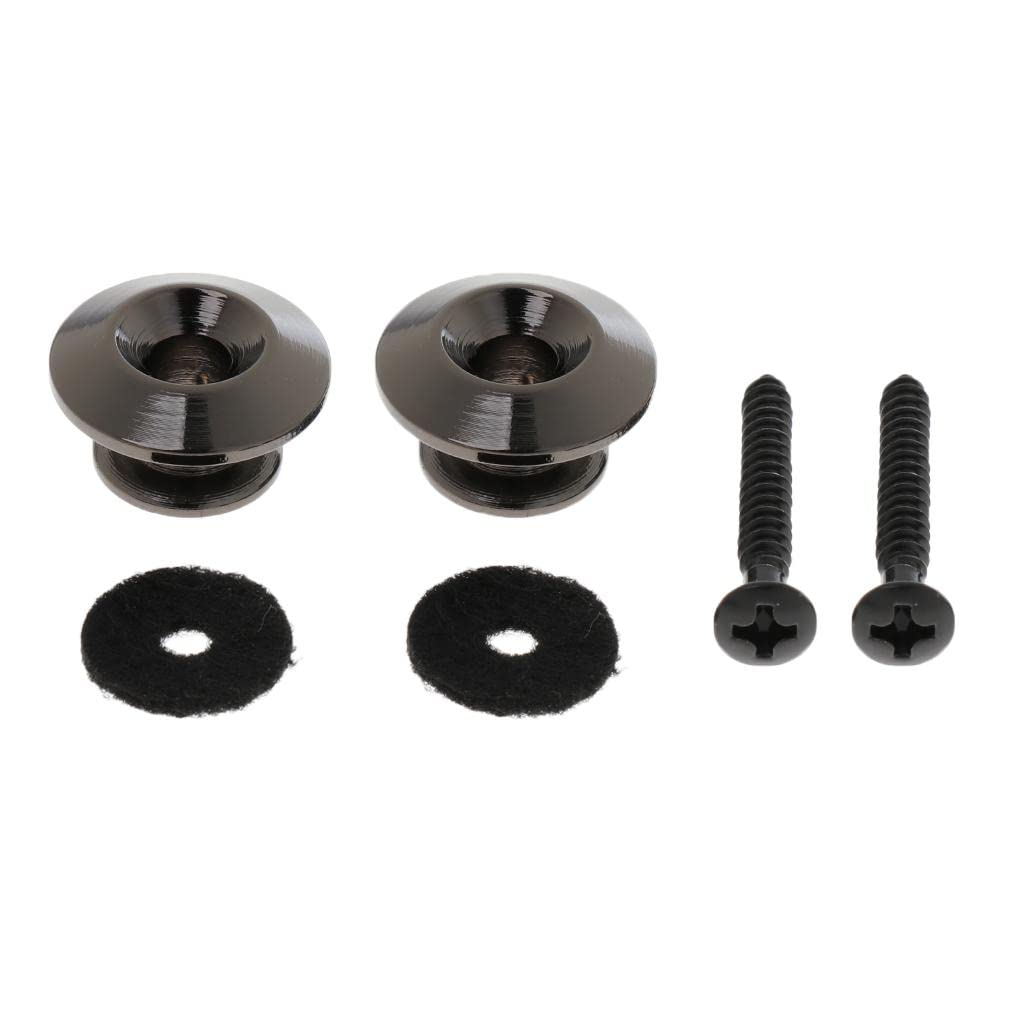 Dovewill 2 Botões de Trava de Correia para Peças e Acessórios de Violão e Ukulele, Guitarra, Baixo,