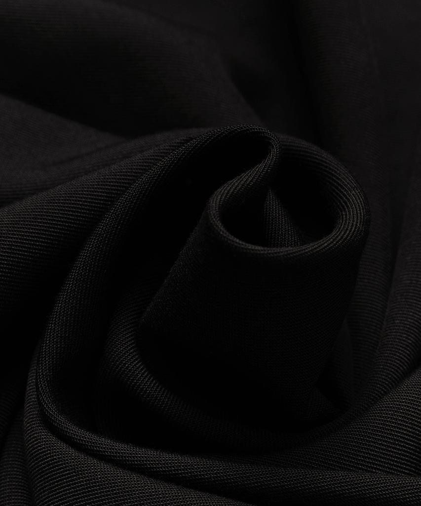 Obeodyupeulleeo Shawl Collar Long Dress_White/Black
