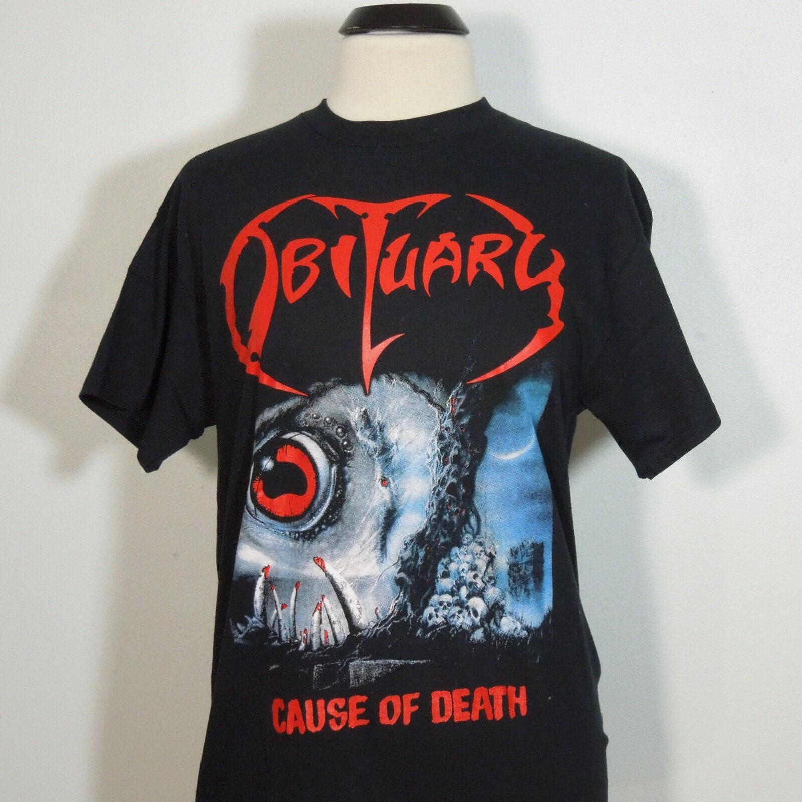 OBITUARY Cause Of Death 2XL T-Shirt Black Mens Yazbek 4XL