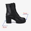 8cm Piccola Taglia 32-43 Stivali di Vera Pelle di Qualità Scarpe con Plateau da Donna con Pelliccia 2026 Invernali Tacco Alto Chunky Stivaletti da Neve alla Caviglia