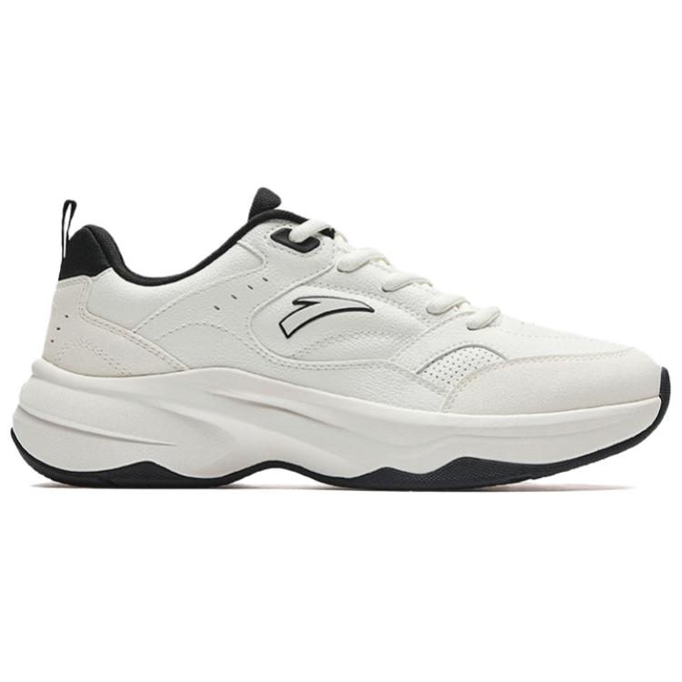 New Anta ACE 2.0 Lightweight Height Increasing Low Top Casual Shoes Women's White Black 922538802-4