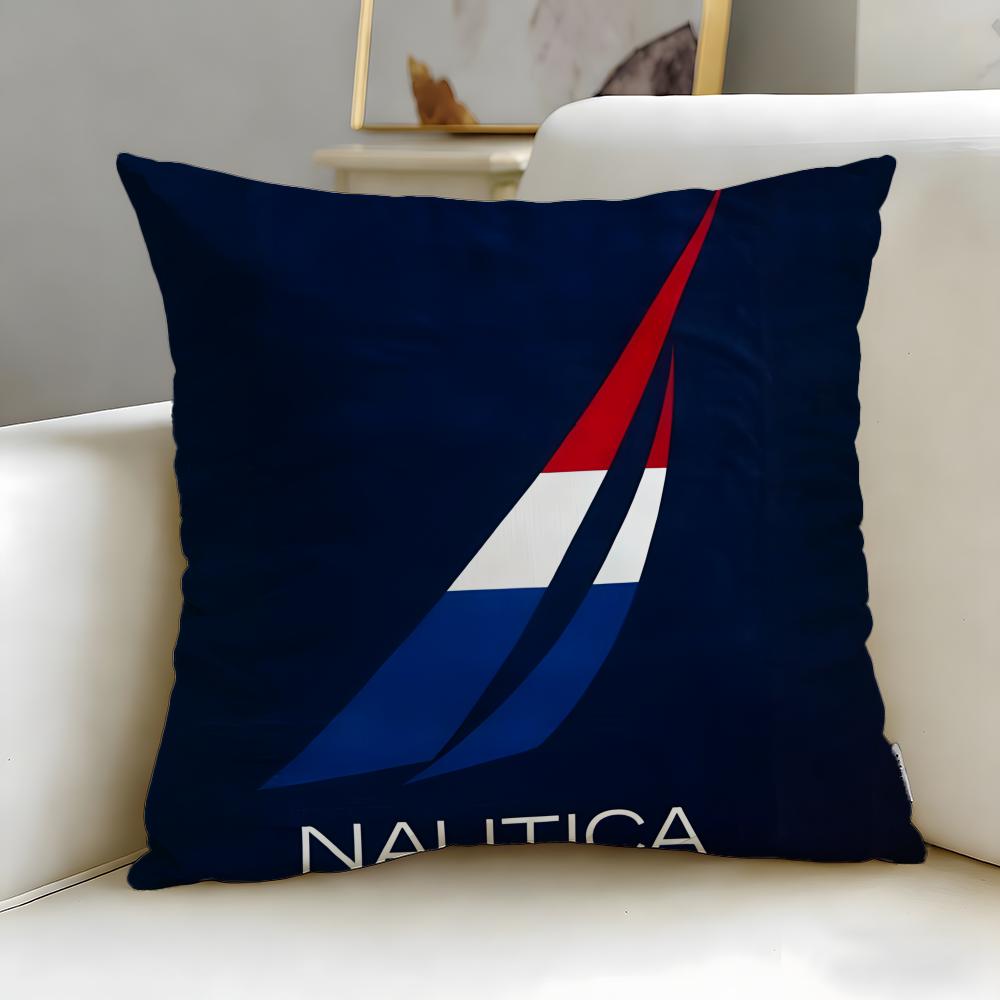 classic fashion brand Nautica Cushion Cover Soft & Easy-Wash Pillow Case – Versatile for Couch, Bed, Travel and Office