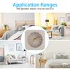 GEEKCOOK Simple Square Cement Desk Clock for Office Home Living Room Household DecorBrown