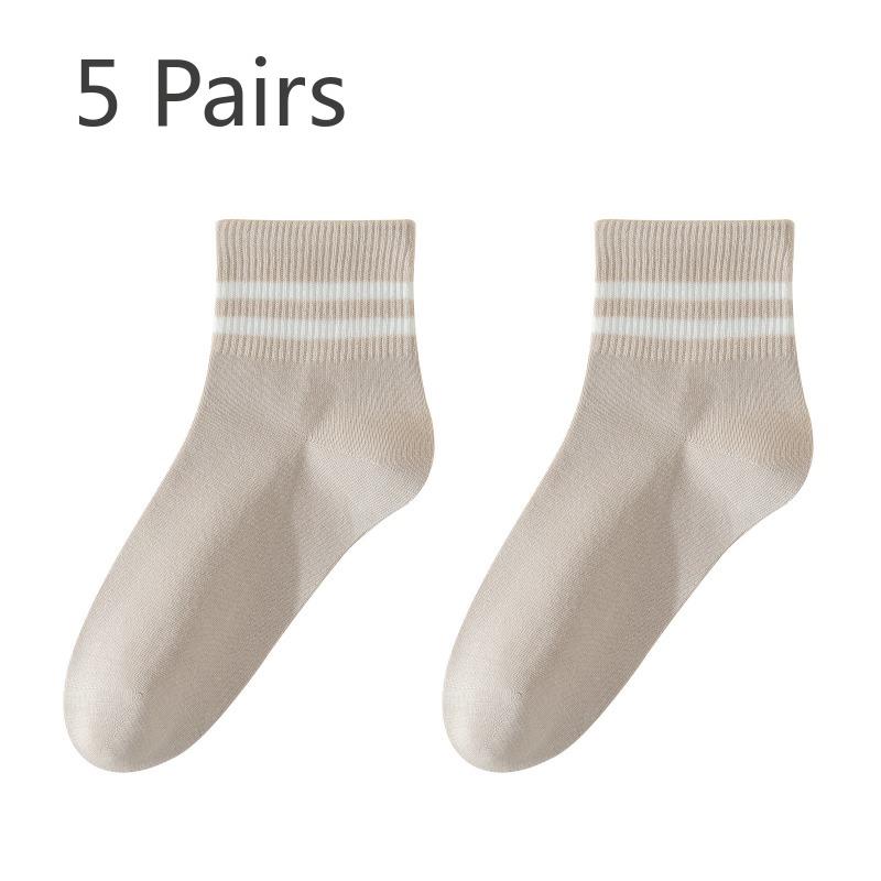 

5 пар женских осенне-зимних толстых хлопковых потовпитывающих дезодорирующих чулок 7А антибактериальных 5 Pairs телесный