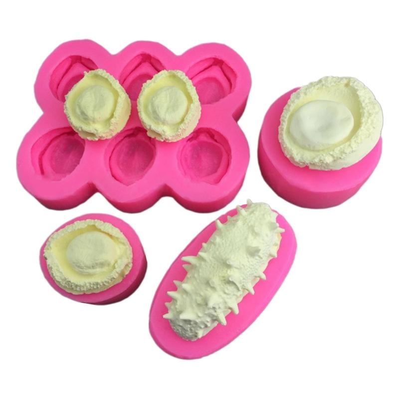 Fondant Molding Tool Flexible Silicone Cake and Cupcake Decorating Mold Cucumber/Abalone Shaped Dessert Making Mold