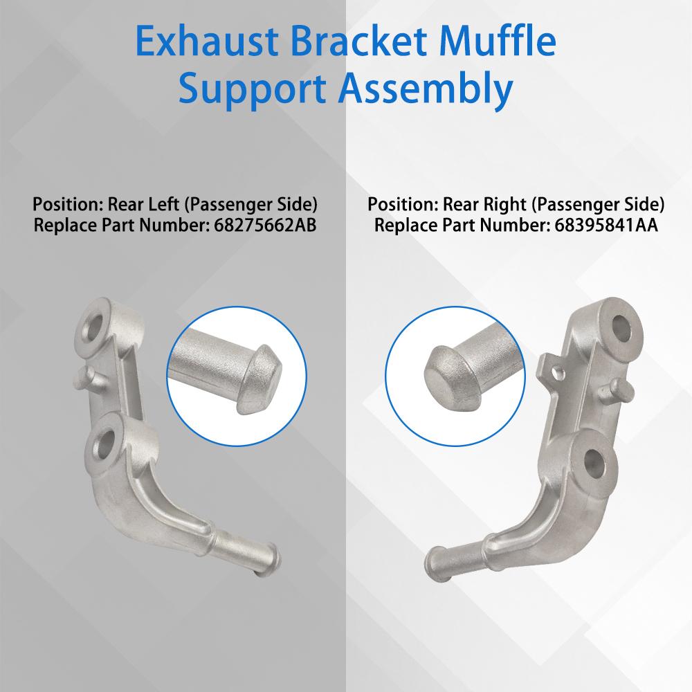 68275662AB 68395841AA Rear Left or Right Exhaust Bracket Muffler Support Assembly For 2019-2024 Dodge Ram 1500 5.7L 6.2L