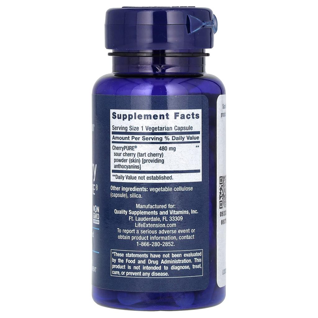 Tart Cherry with Cherrypure, Veggie Capsules, 60 (480Mg per Capsule)