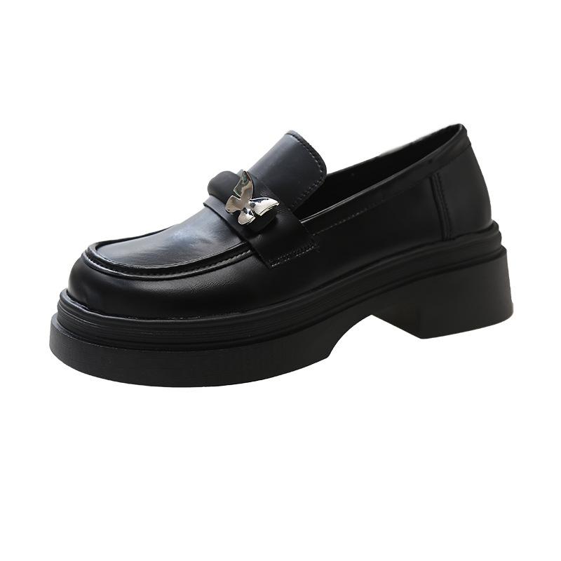 

Маленькие кожаные туфли женские весна и осень Jk Толстые туфли Lefou Женские повседневные туфли Mary Jane Single Женские модные туфли 40