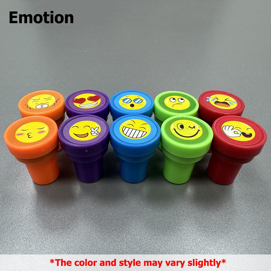 10pcs Cartoon Graffiti Seal Multi Styles Graffiti Tools Student Award Stamp Art Drawing Graffiti Accessories Birthday Party Gift