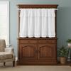 American Pastoral Style Ruffled Edge Kitchen Cabinet Short Curtain Light-blocking Decorative Short Window Drapes White