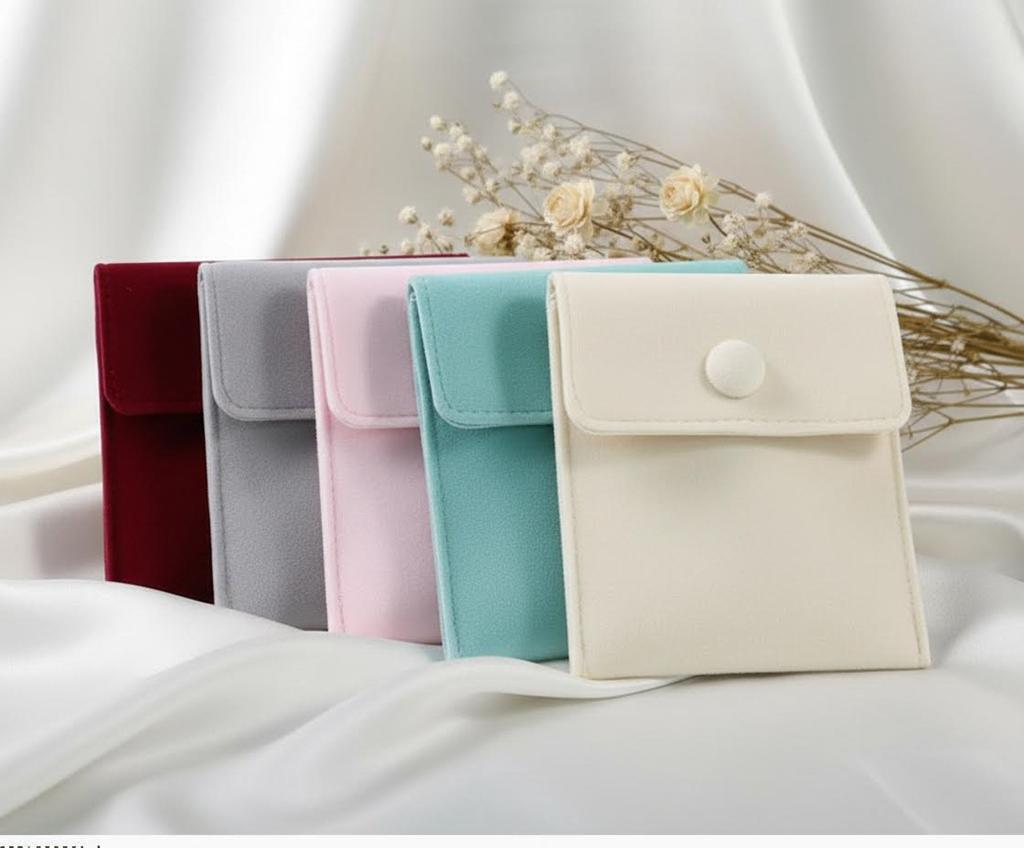 1pcs Jewellery Pouch Packaging Bag Soft Velvet Gift Bracelet Necklace Earrings Rings Storeage Custom Logo