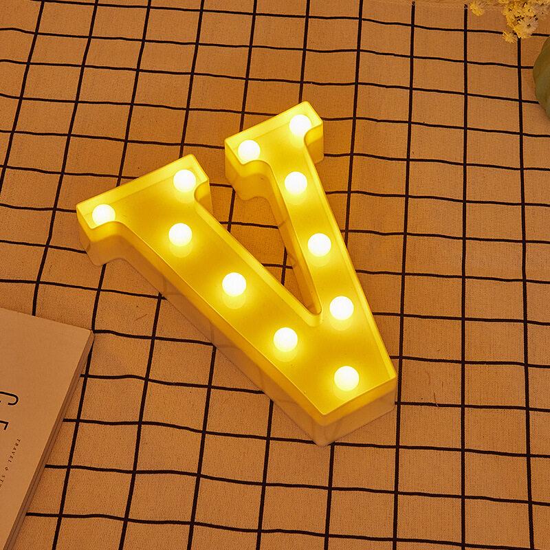 26 Luminous Alphabet Letter LED Night Lights Ambience Battery Light Letters Lamp Christmas Wedding Birthday Party Decoration