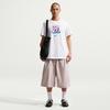 Nike T Shirts Men's White/Sports Royal Blue Crew Neck Moderate