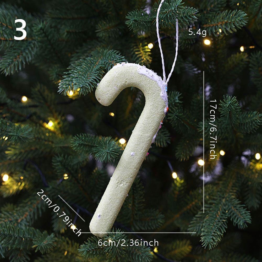 Green Christmas Hanging Decoration Cartoon Cane House Gift Candy Cake Ice Cream Hanging Pendants Foam Photo Props