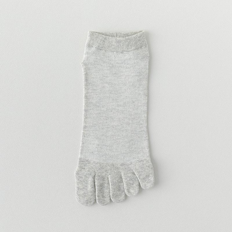 

Мужские хлопковые носки с пятью пальцами однотонные с раздельными пальцами летние тонкие носки-пальцы сетчатые белые летние носки для занятий спортом короткие 1 pair