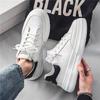 Men White Flat Sneakers  New Trend Leather Breathable Sports Shoes For Men Tenis Shoes Spring Autumn Low-top Board Sneakers