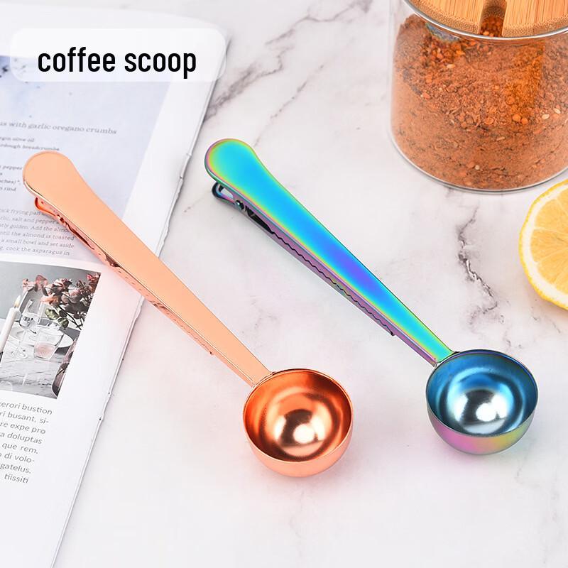 MDNG Stainless Steel Coffee Measuring Spoon with Bag Clip